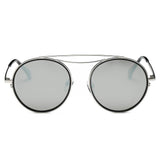 FAIRFAX | CA10 - Polarized Circle Round Brow-Bar Fashion Sunglasses