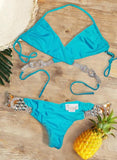 Gina Impressive Top & Skimpy Bottom - Turquoise