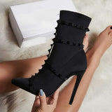 XLL 35-42 Plus Size Pointed Toe Belt Thigh High Boots
