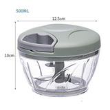 500/900ml Garlic Chopper Manual Rotate Vegetable Chopper