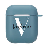 Customize for Airpods 2 Case Cute Name Initials Letter for Air Pod Silicone Luxury Cover Funda Airpods Case Earphone Accessories