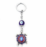 Evil Eye Metal Charm Key Chain15 Different Animal Styles Fashion Blue Pattern Tassel Pendant Key Ring for Men Women Jewelry