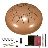6 Inch Lotus Drum 8 Tone Steel Tongue Drum Percussion Musical Instrument With Drumsticks With a Clean Ethereal Buddha-Like Sound