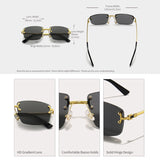 HBK 2021-2022 New Fashion Luxury Frameless Sun Glasses Rimless Sunglasses