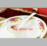 Genuine Bone China Platinum Rose Tableware Set
