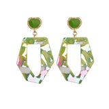 Minimalism Wholesale Jewelry Acrylic Resin Irregularly Geometric Round Fashion Drop Earrings