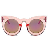 HINTON | S1066 - Women Round Cat Eye Oversize Sunglasses