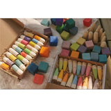 Kids Wood Montessori Toys Rainbow Shoots Palos Sticks