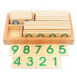 Children Wooden Montessori Number Digital 1-9000 Cards Educational Toys