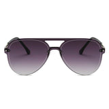 BELFAST | S2065 - Unisex Flat Single Lens Aviator Fashion Sunglasses