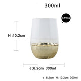 1Pcs Nordic Golden High Temperature Glass Drink Cup