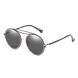 FAIRFAX | CA10 - Polarized Circle Round Brow-Bar Fashion Sunglasses