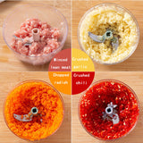 500/900ml Garlic Chopper Manual Rotate Vegetable Chopper