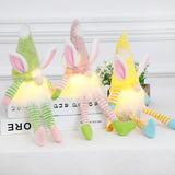 Easter Rabbit Ear With Light Luminous Faceless Gnome Dwarf Dolls Easter