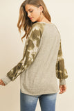 Brushed Hacci Tie Dye Puff Sleeved Top