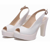 GKTINOO Plus Size 43 Women Platform High Heels