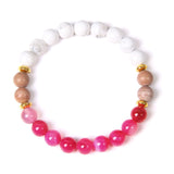 Drop Shipping Fashion Trendy Handmade 8MM Colorful Natural Howlite Stone Beads Bracelet Jewelry