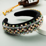 Baroque Hand Made Pearl Beading Gemstone Headband for Women