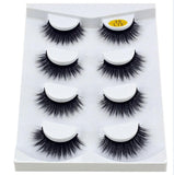 HBZGTLAD 2/4 Pairs Natural False Eyelashes Fake Lashes Long Makeup 3d Mink Lashes Eyelash Extension Mink Eyelashes for Beauty - shopwishi 