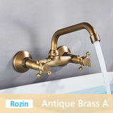 Rozi Wall-Mounted Dual Handle Black Basin for Bathrooms