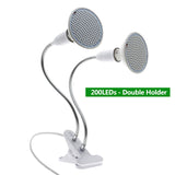 220V Phytolamp E27 Full Spectrum LED Grow Light Flexible Metal Hose Clip-On