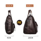 Men Leather Black Briefcase Business Handbag Messenger Bags