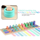 Montessori Educational Wooden Puzzles for Baby Learn to Count Function with Matching Geometric Figures