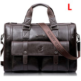 Men Leather Black Briefcase Business Handbag Messenger Bags