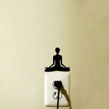 Yoga Meditation Vinyl Light Switch Sticker Home Wall Decal 5WS1018