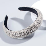 Baroque Hand Made Pearl Beading Gemstone Headband for Women