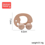 1pc Baby Toys Wooden Car BPA Free Beech Wood Teether Cartoon Organic Wooden Car Montessori Toys for Children Teething Nurse Gift