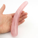 Wholesale Crystal Bend  Polished Wands Healing  Rose Quartz Crystal Dildo for Women