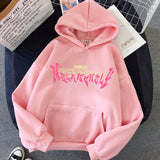 Oversized Hoodies Womens Harajuku Plus Size Women Sweatshirt Flamme Print Korean Style Winter Coat Pink Clothing Blak Tops