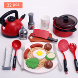 44 Pieces Children Mini Kitchen Toy Cookware Pot Pan Kids Pretend Cook Play Toy Simulation Kitchen Utensils Toys Children Gift