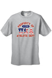 USA Flag T Shirt Men's Property of Athletic Dept.