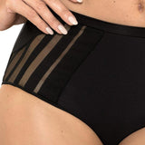 Elegant High Waist Semi Sheer Briefs Panty Gorteks