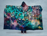 Cosmic Mandala Hooded Blanket
