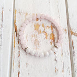 Moonstone & Rose Quartz Sterling Silver Bracelet
