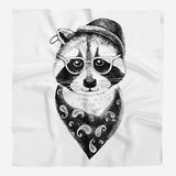 Raccoon Bandana Men Silk Scarves For Women Square