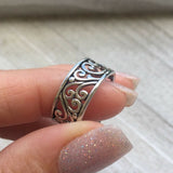 Swirls Sterling Silver Band