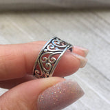 Swirls Sterling Silver Band