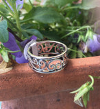 Swirls Sterling Silver Band