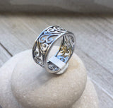 Swirls Sterling Silver Band