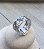 Swirls Sterling Silver Band