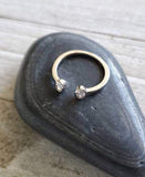 Double Oval Silver Ring