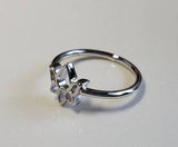 Simple Lotus Flower Sterling Silver Ring