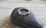 Double Oval Silver Ring