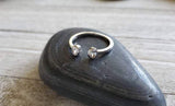 Double Oval Silver Ring