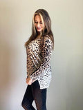 Creamy Black Leopard Sweater