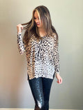 Creamy Black Leopard Sweater